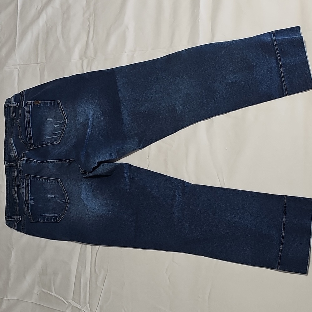 Adrianna Papel 1822 Denim Factory Distressed Capris - Picture 2 of 3